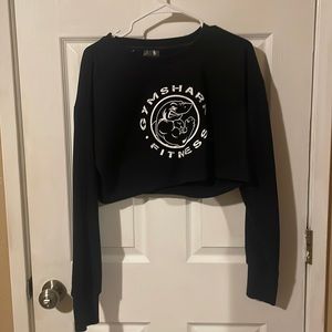 Gymshark Black cropped sweater legacy